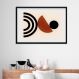 Quadro Abstrato Boho Marrom e Preto - 60x48cm