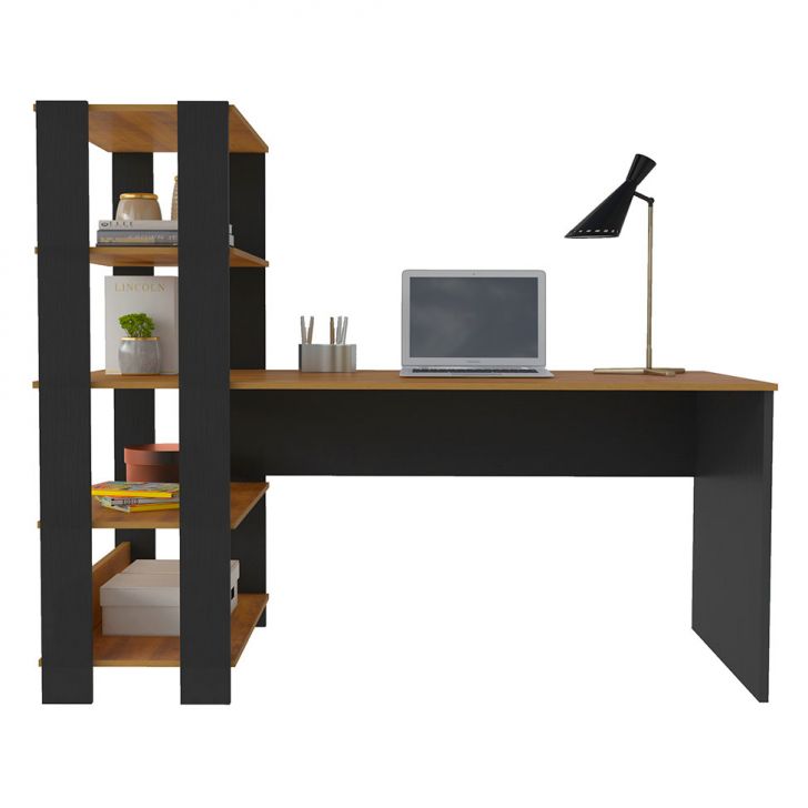 Escrivaninha Match Pinho e Preta