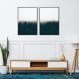 Quadro Pinheiros Neblina França 88x60 2-60x43 Filete Preto