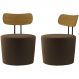 Kit 2 Poltronas Decorativas Lua Veludo SL 942 Moll