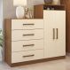 Cômoda com 2 Portas e 4 Gavetas 120cm Multimóveis CR35291 Amêndola/Off White