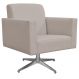 Poltrona Decorativa com Base Giratória Para Sala de Estar Helô L02 Linho Bege - Lyam Decor