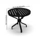 Mesa Lateral Alumínio Ripado Piscina jardim 63x63x58cm Preto