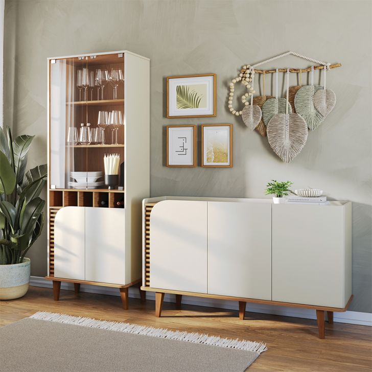 Cristaleria e Buffet Jurerê 7 PT Off White e Freijó