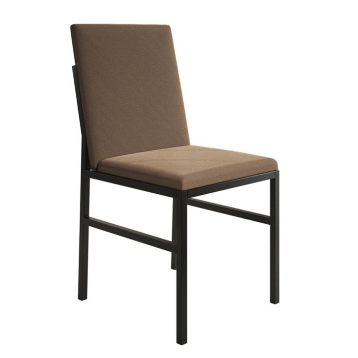 Cadeira Mônaco Veludo Marrom e Preta