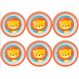 6 Pratos Infantil Buba de Criança Prato Raso Redondo 21cm Pl