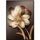 Quadro Decorativo Floral Sepia com Moldura Caixa com 3cm de profundidade, na posição Vertical, ideal para ambiente de Sala, Quarto e Hall (100x70 cm)