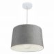 Pendente Cone Md-4241 Cúpula em Tecido 30/45x40cm Rústico Cinza - Bivolt