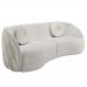 Sofá Decorativo com Almofadas 3 Lugares 240cm Tressê Zion M22 Bouclê Branco - Mpozenato