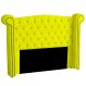 Cabeceira Solteiro 100cm Decorativa Ayla Veludo Amarelo - Montanaris Decor