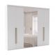 Guarda-Roupa Casal com Espelho Originale 6 PT 6 GV Branco 267 cm