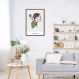 Quadro Drawn Mulher Forte 100x70 Caixa Marrom