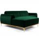 Sofá 3 Lugares com Chaise Esquerdo Para Sala Molino 230 cm D02 Veludo Verde Musgo C-303 - Lyam Decor