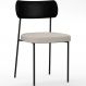 Cadeira Decorativa Para Sala De Jantar Melina L02 Couríssimo Preto Linho Cru - Lyam Decor