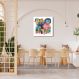 Quadro Cartoon Picasso Funny Head Two 43x43 Filete Branco