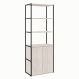 Armário de Escritório Shelf 2 PT Carvalho Berlin e Preto 173 cm