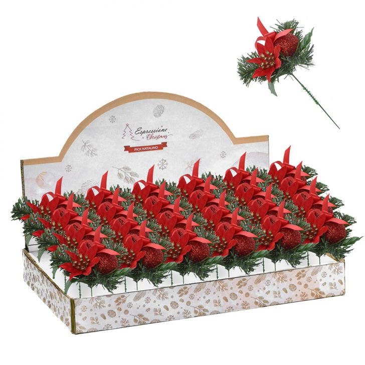 Expositor 1 Pick Natalino Verde e Vermelho