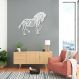 Quadro Escultura Corpo Zebra One Line 60x49 Branco