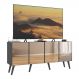 Rack TV até 50 Polegadas 4 Portas Retrô com Espelhos Multimóveis MP1082 Grafite/Preto