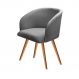 Poltrona Decorativa Atenas - Linho Cinza