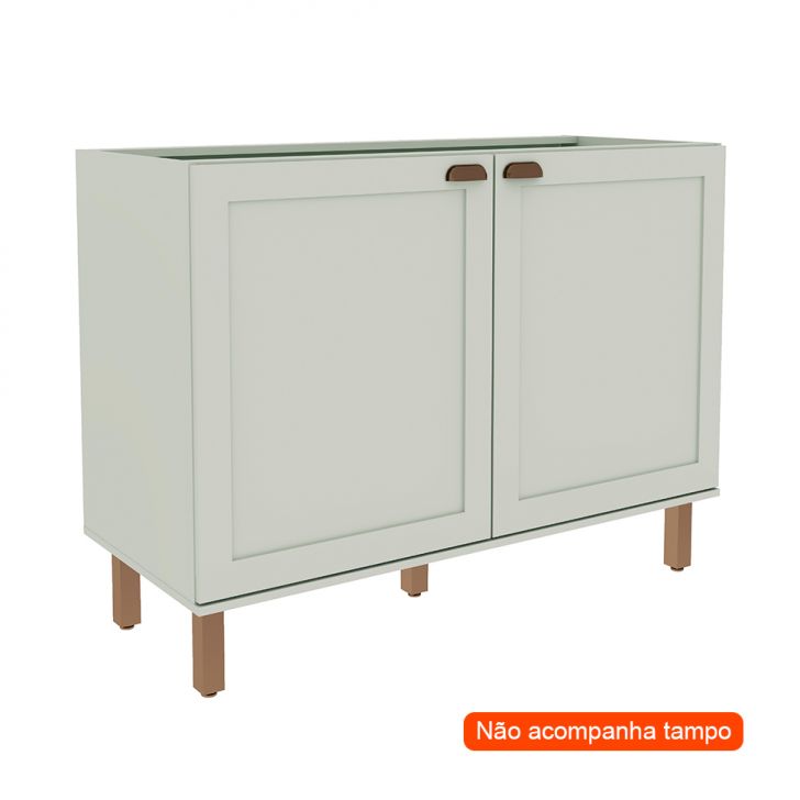 Balcão De Cozinha Iluminata 2 Portas Mint 120 Cm