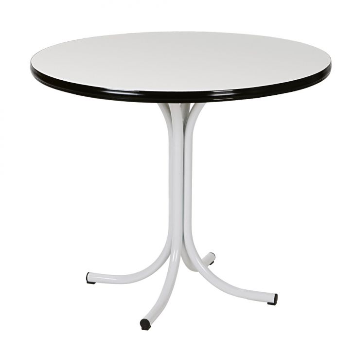 Mesa de Jantar Redonda Olivia Branca 90 cm