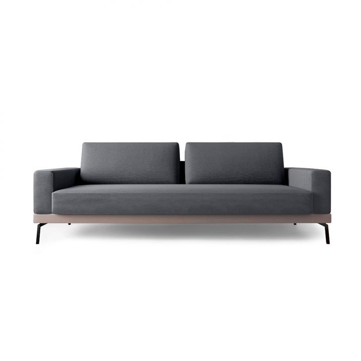 Sofá 3 Lugares Franccesco Linho Cinza 240 Cm
