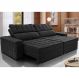 Sofá Retrátil e Reclinável 2,95m Cama inBox Big Star com SoftGel D40 Velupluma Preto