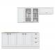 Cozinha Modulada 5 Pecas 280 cm CE379 Americana Branco Calcare Henn