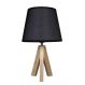 Abajur Luminária Rustica Preta De Mesa 38cm Bivolt 110/220v