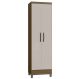 Armário Multiuso 52cm 2 Portas Muniz Z46 Castanho/Off White - Mpozenato