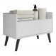 Gabinete Armário Banheiro 60cm Retrô Multimóveis V3624 Branco/Preto
