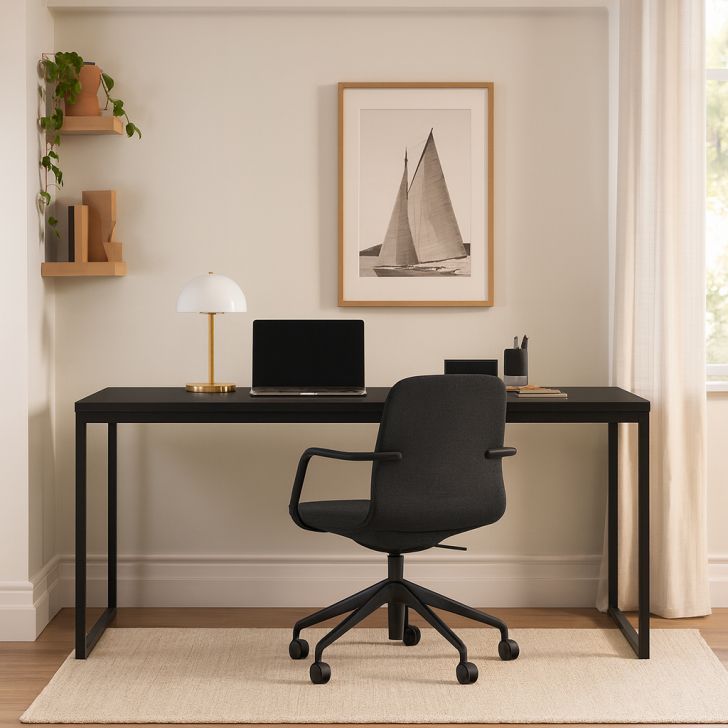 Escrivaninha Nanda Preta 180 cm