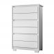 Cômoda Unno 79cm 6 Gavetas com Pés Plástico Branco