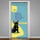 Adesivo de Porta Pet Shop Aqui Tem -93X210Cm