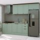 Armário De Cozinha Genialflex Iluminata 4 Peças Verde Mint