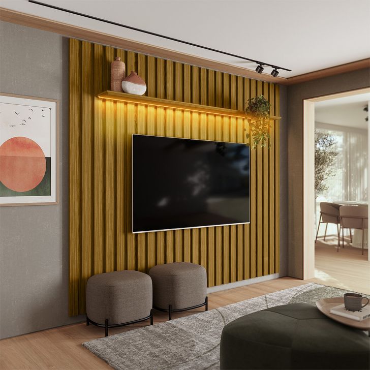 Painel para TV até 70 polegadas French com LED Cedro