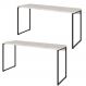Kit 02 Mesas Para Escritório e Home Office Industrial Aspen 150 cm C01 Snow - Lyam Decor