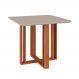 Mesa de Jantar Quadrada com Tampo MDF Flora Cinamomo e Off White 95 cm