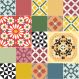 Adesivo De Azulejo Haus For Fun Mix Floral Geométrico 15X15