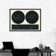 Quadro Constelações 2 Hemisferios 1877 60x43 Caixa Preto