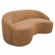 Sofá Curvo Montserrat 150cm 02 Lugares Bouclé Terracota - Nexta Casa