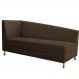 Recamier Valéria 140cm Lado Direito Suede Marrom - Amarena Móveis