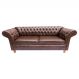 Sofá ChesterField Conde Del 2,30 Corano Marrom Sala/Recepção