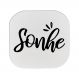 Gancho Suporte Decorativo de Madeira Sonhe Branco 6x6x5 cm - D'Rossi