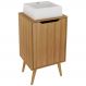 Gabinete 1 Porta Com Cuba Para Banheiro BN3630x41 Amendoa Tecno Mobili
