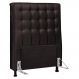 Cabeceira Cama Box Solteiro Ciara 90cm Botonê com Frame Sintético Marrom - Desk Design