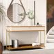 Bancada Baton Rouge Off White Nature Dourado
