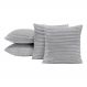 Kit 04 Almofadas Cheias Velvet Bariloche Manta Flannel 45cm x 45cm - Cinza