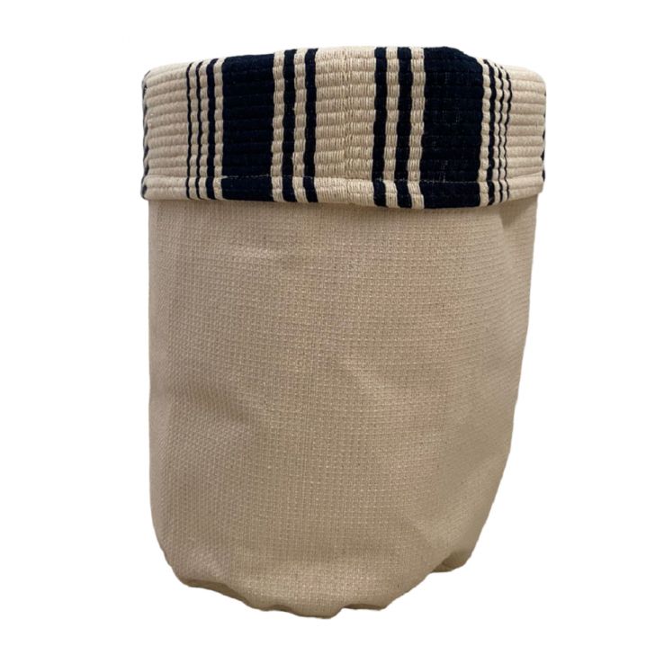 Cachepot Toulon G Azul Marinho e Cru